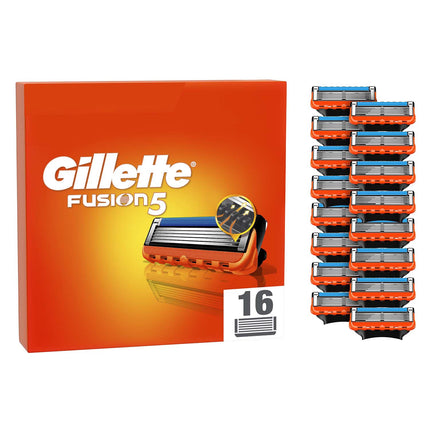 Rasierklingen Fusion5, 16er-Pack, 5 scharfe Klingen, Gleitstreifen
