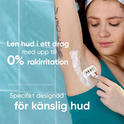 Rasierer Pro Smooth Sensitive + 3 Rasierklingen