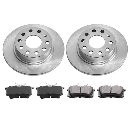 Rear Brake Kit, 253mm Rotors, Ceramic Pads Set
