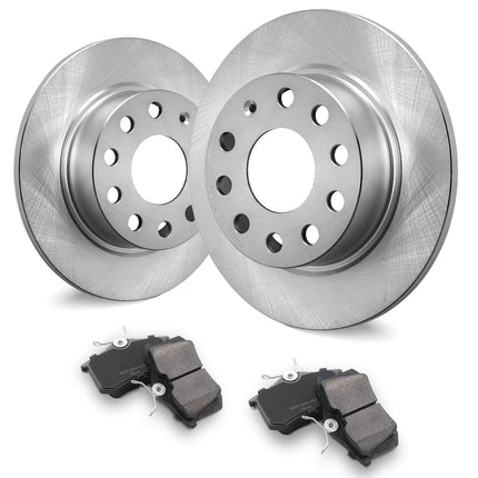 Rear Brake Kit, 253mm Rotors, Ceramic Pads Set