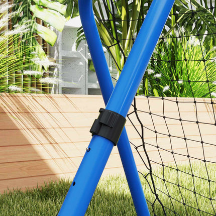 Verstellbarer Fußball-Rebounder aus Metall 63 x 63 cm, blau