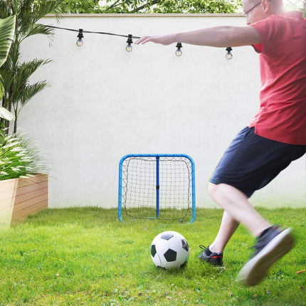 Verstellbarer Fußball-Rebounder aus Metall 63 x 63 cm, blau