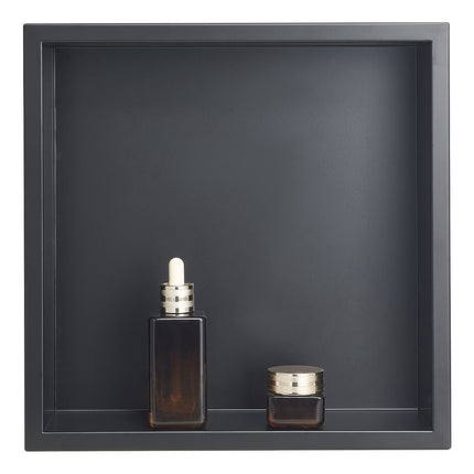 Recessed Shower Niche, 13x13in 304 Stainless, Black