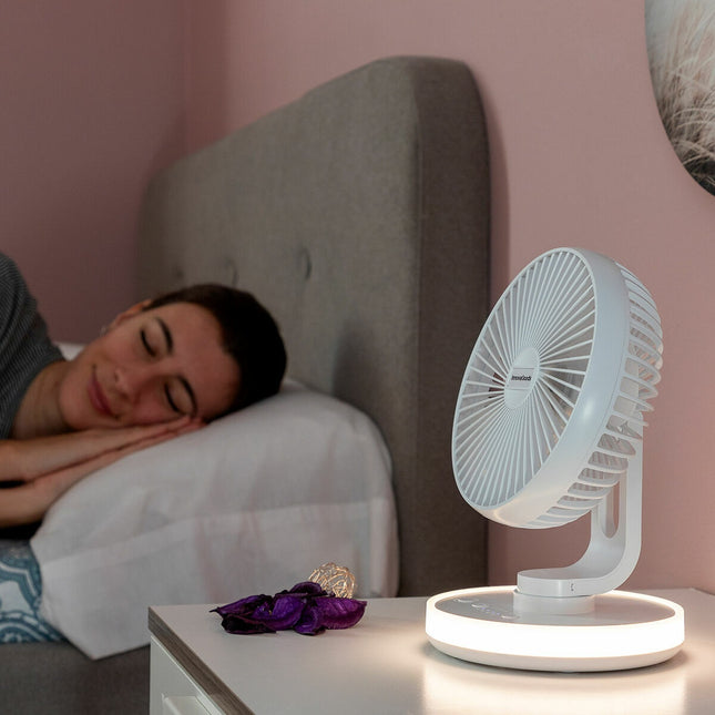Wiederaufladbarer Tischventilator mit LED FanLed InnovaGoods Ø6,6'' 4000 mAh