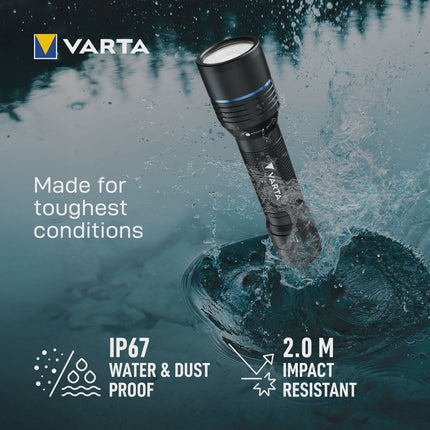 Rechargeable Flashlight 1000lm, IP67, USB-C, 5 Modes