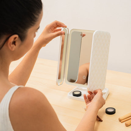 Rechargeable LED Makeup Mirror with Magnification & USB-C