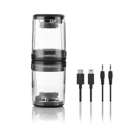 Dobíjecí magnetické bezdrátové reproduktory Waveker InnovaGoods, 2 ks