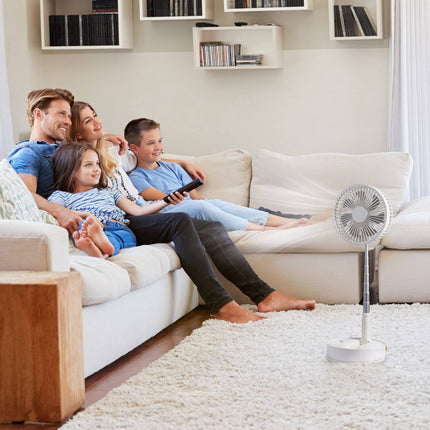 Rechargeable Oscillating Fan 8 Inch, Remote, 4 Speed