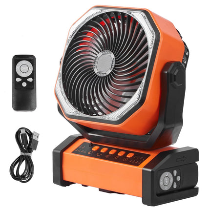 Rechargeable Portable Fan 20000mAh, LED Lantern, Timer
