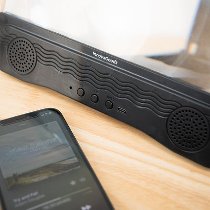 Wiederaufladbarer Bildschirmlupe mit Lautsprecher für Mobiltelefone Screenier InnovaGoods