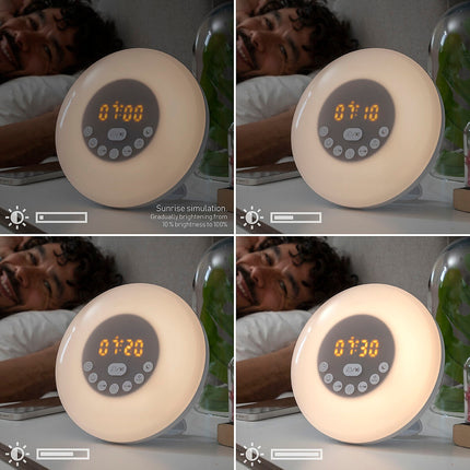 Rechargeable Sunrise Alarm Clock with Speaker Sunrilk InnovaGoods