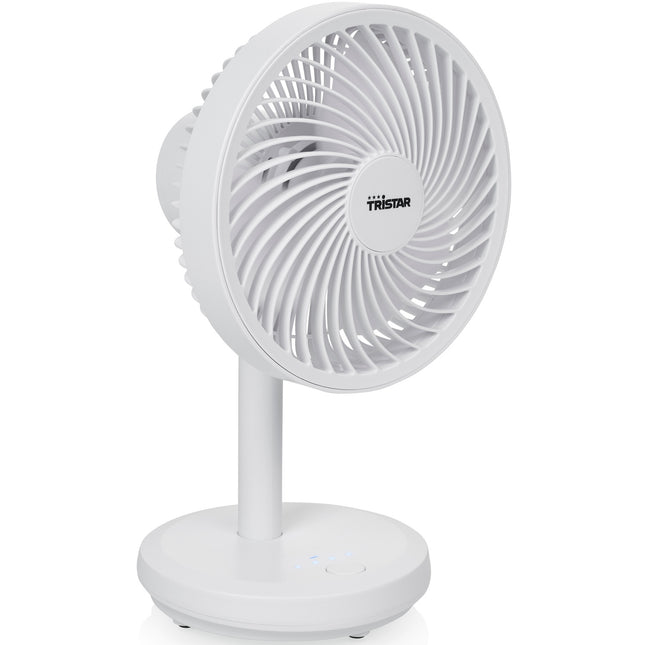 Wiederaufladbarer Tischventilator Weiß