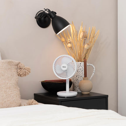 Wiederaufladbarer Tischventilator Weiß