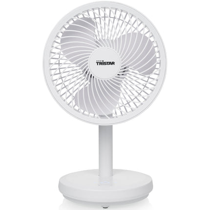 Wiederaufladbarer Tischventilator Weiß