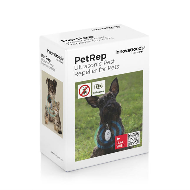 Dobíjecí ultrazvukový odpuzovač parazitů pro mazlíčky PetRep InnovaGoods