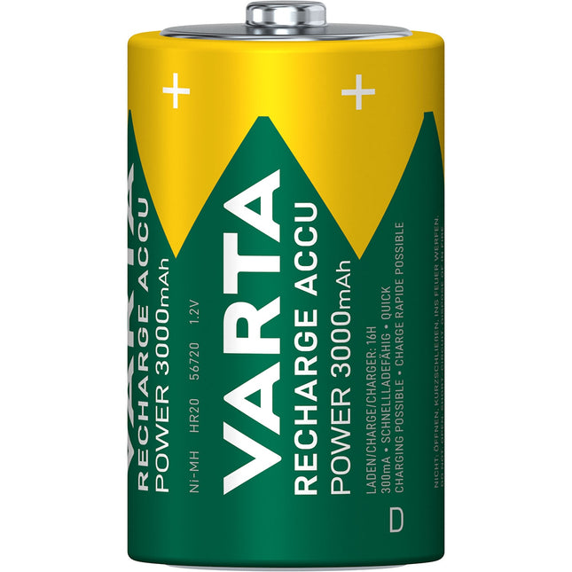 Wiederaufladbare Batterie D / LR20 3000 mAh 2er-Pack