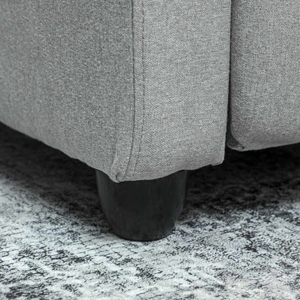 Polohovací křeslo, nastavitelné 135°, len-polyester, světle šedá