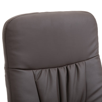 Sessel mit Hocker-Set, Kunstleder, Braun