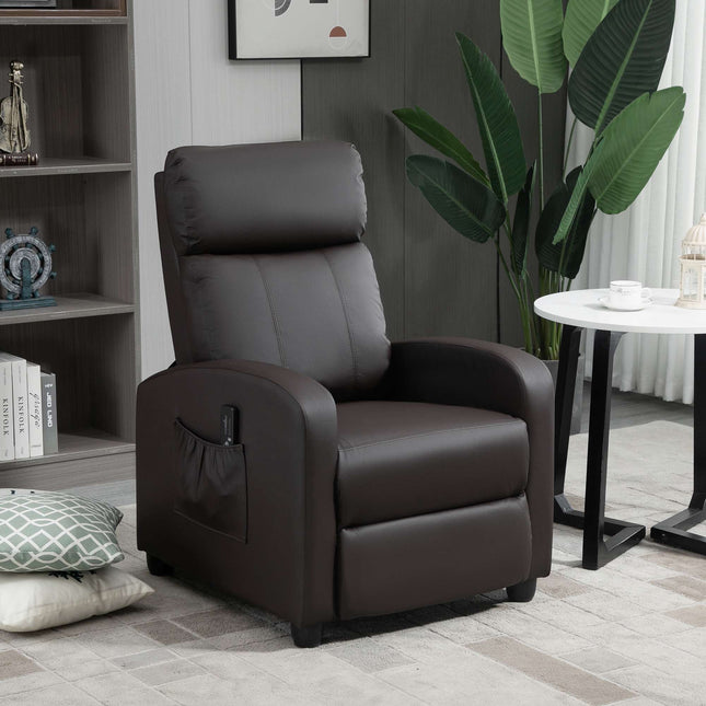 Massagesessel, verstellbare Rückenlehne, Kunstleder