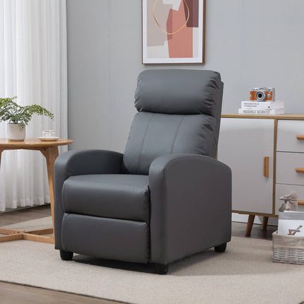 Recliner Chair with Massage, Adjustable Backrest, Grey