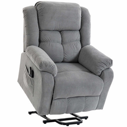 Recliner Chair with Massage, Lift Assist, and USB Ports, Light Grey