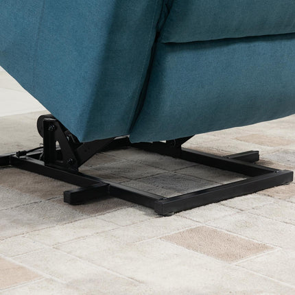 Elektrischer Relaxsessel für Senioren – Leinen, blau, 83x89x102cm