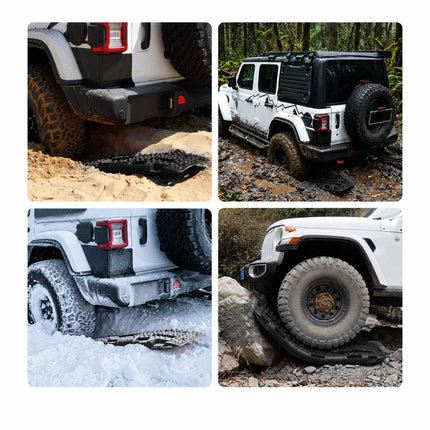Recovery Boards Set of 2 for Sand, Mud and Snow, 10 Tonne Load, Black