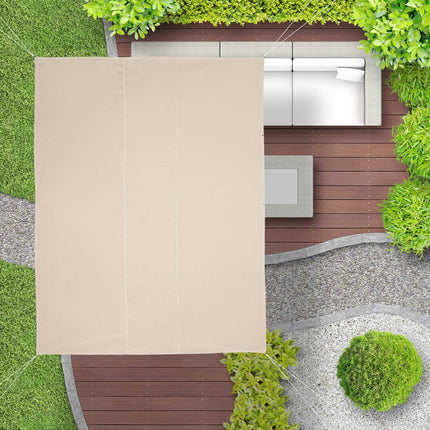 Rectangular Beige Shade Sail, UV Protection, Patio Use