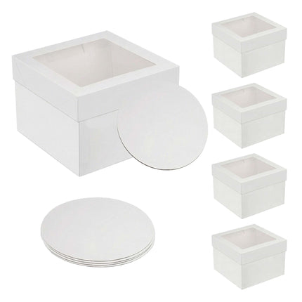 Rectangular Cake Boxes With Window, Cake Boards Included