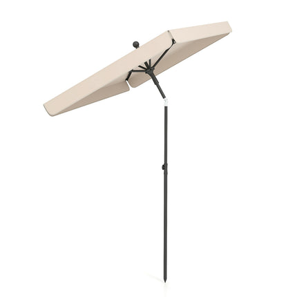 Rechteckiger Terrassenschirm, neigbar, 200 x 130 cm, Beige