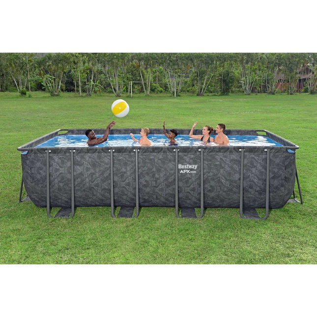 Rechteckiger Pool Set 5,49m x 2,74m x 1,32m, ganzjährig nutzbar