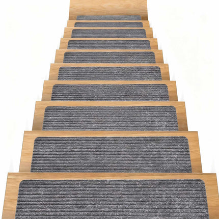 Rechteckige Treppenmatten, 16 Stück, 65×20 cm, rutschfest