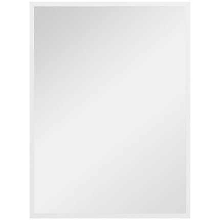 Rectangular Wall Mirror, 60x80 cm, White MDF Frame