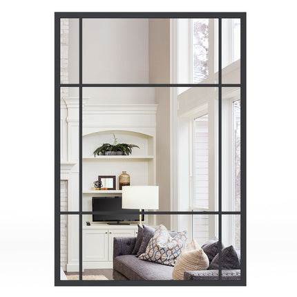 Rectangular Wall Mirror, Metal Frame, 100 x 70 cm