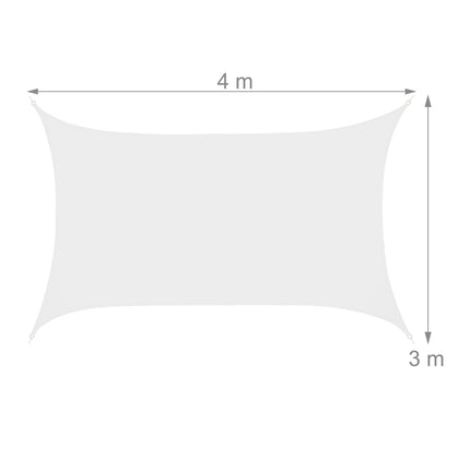 Rectangular awning in polyester