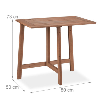 Table pliante rectangulaire en bois marron