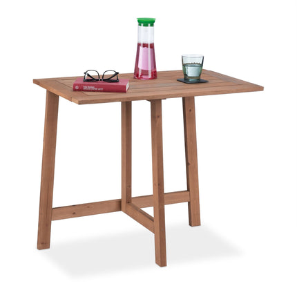 Table pliante rectangulaire en bois marron