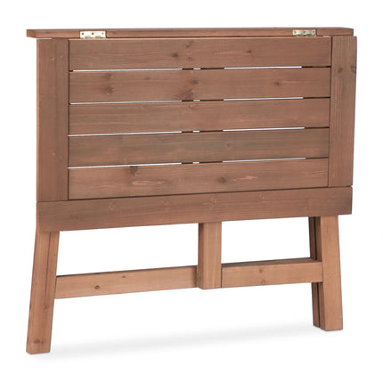 Table pliante rectangulaire en bois marron