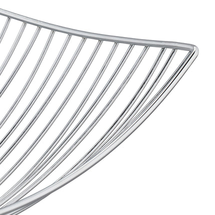 Rectangular fruit bowl in silver