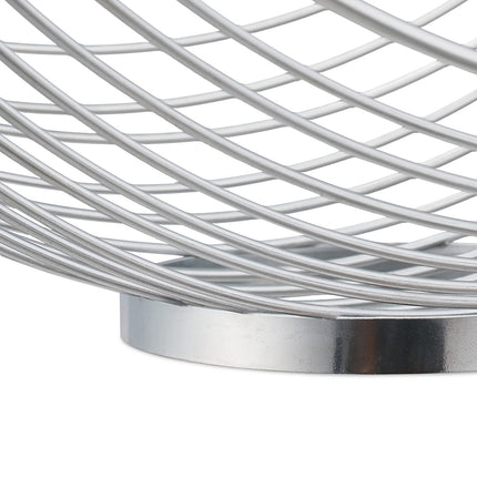 Rectangular fruit bowl in silver