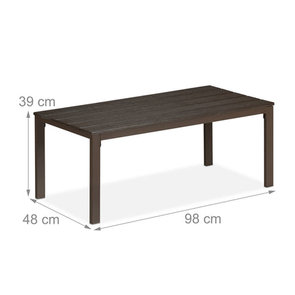 Rectangular garden table