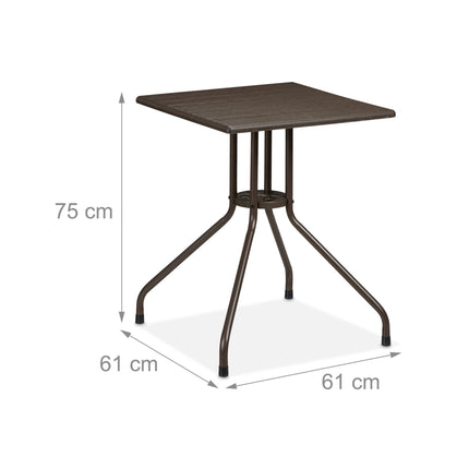 Rectangular garden table