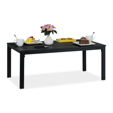 Rectangular garden table in wood look