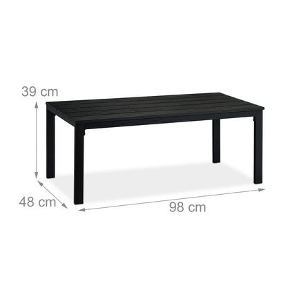 Rectangular garden table in wood look