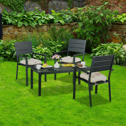 Rectangular garden table in wood look