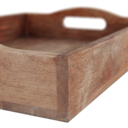 Rechteckiges Tablett aus Mangoholz