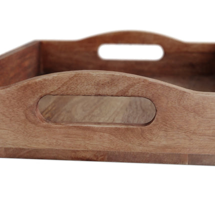 Rechteckiges Tablett aus Mangoholz