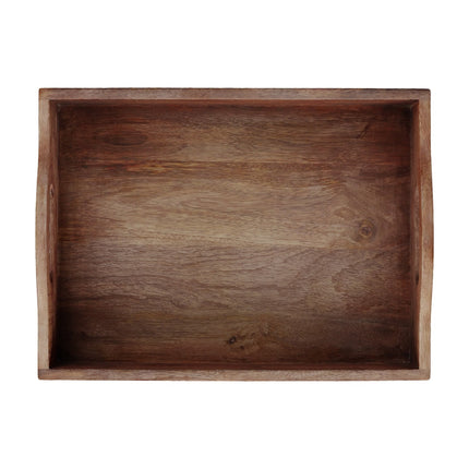 Rechteckiges Tablett aus Mangoholz