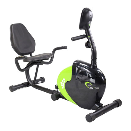 Recumbent-Heimtrainer, schwarz/grün