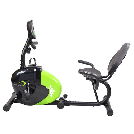 Recumbent-Heimtrainer, schwarz/grün